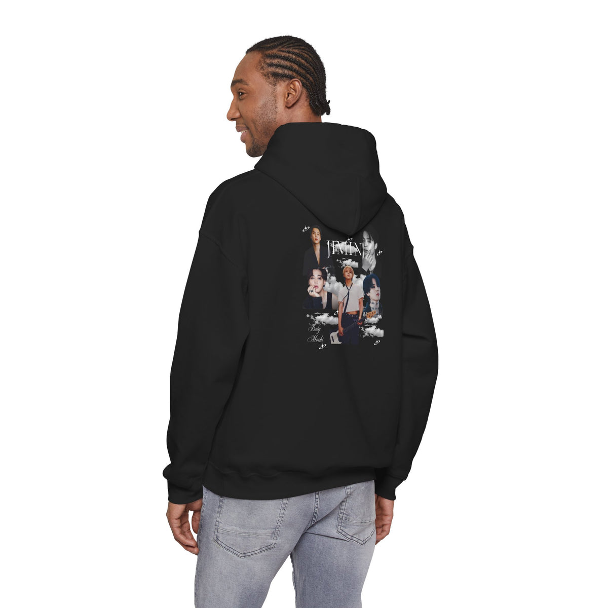 Jimin Band Photo Collage Hoodie — Vintage Rock Portrait Pullover