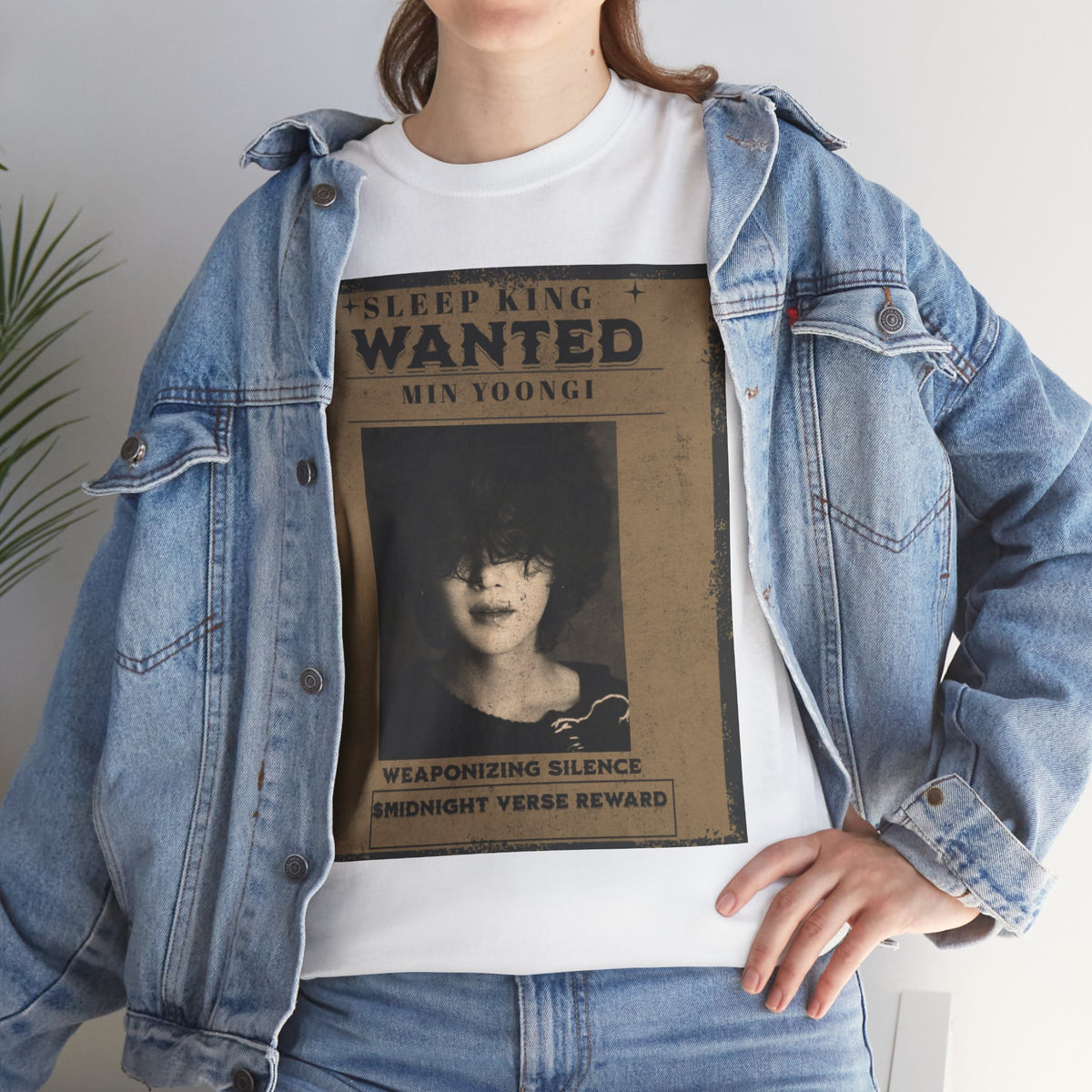 Suga Wanted Poster T-Shirt — "Sleep King Wanted" Vintage Horror Graphic Tee