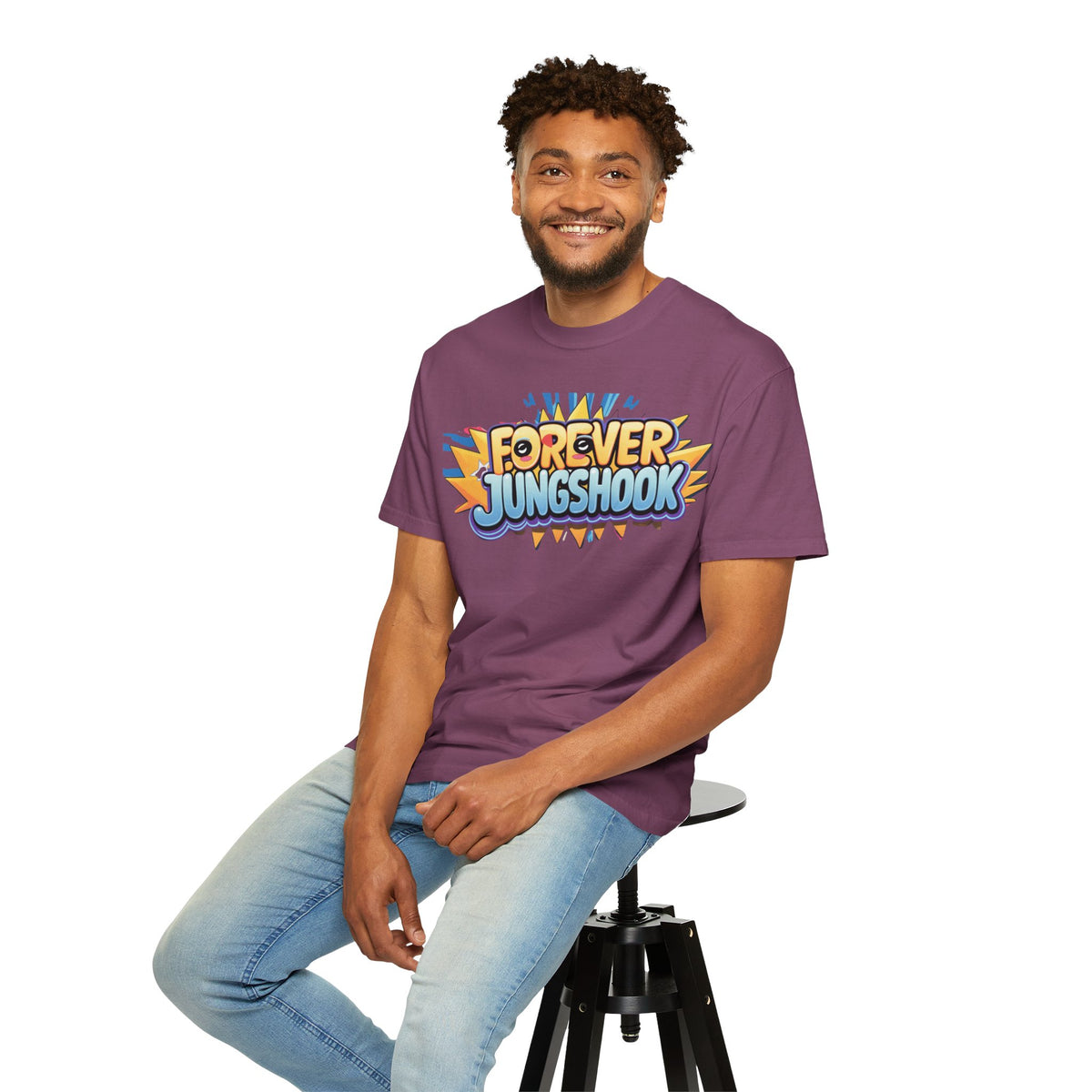 Forever Jungshook T-Shirt — Colorful Fan Graphic Tee