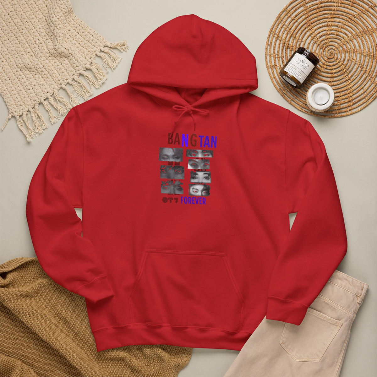 Bangtan Photocollage Hoodie — BTS Eyes Forever Fan Sweatshirt