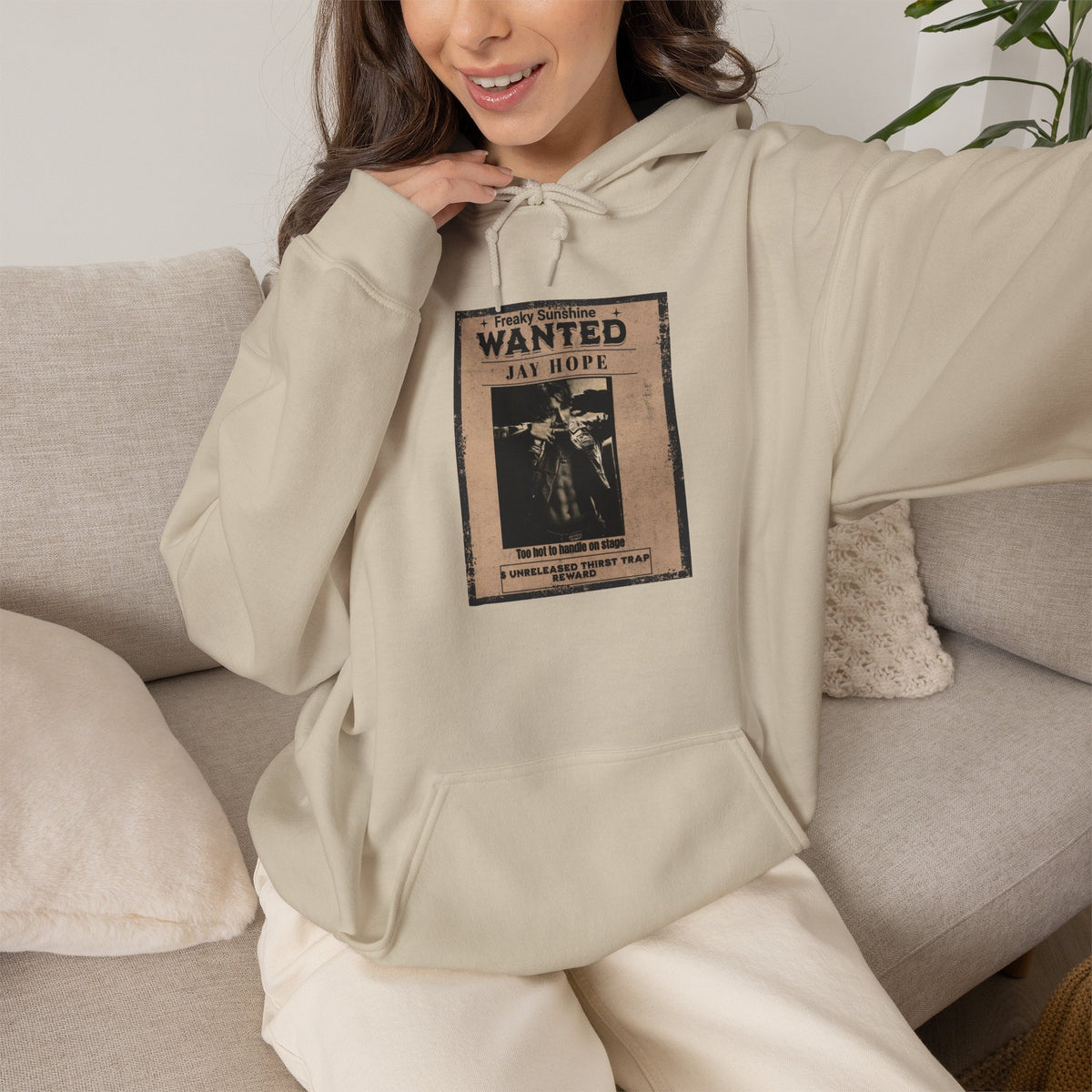 Wanted Poster Hoodie - Vintage 'WANTED: Jay Hope' Graphic Sweatshirt