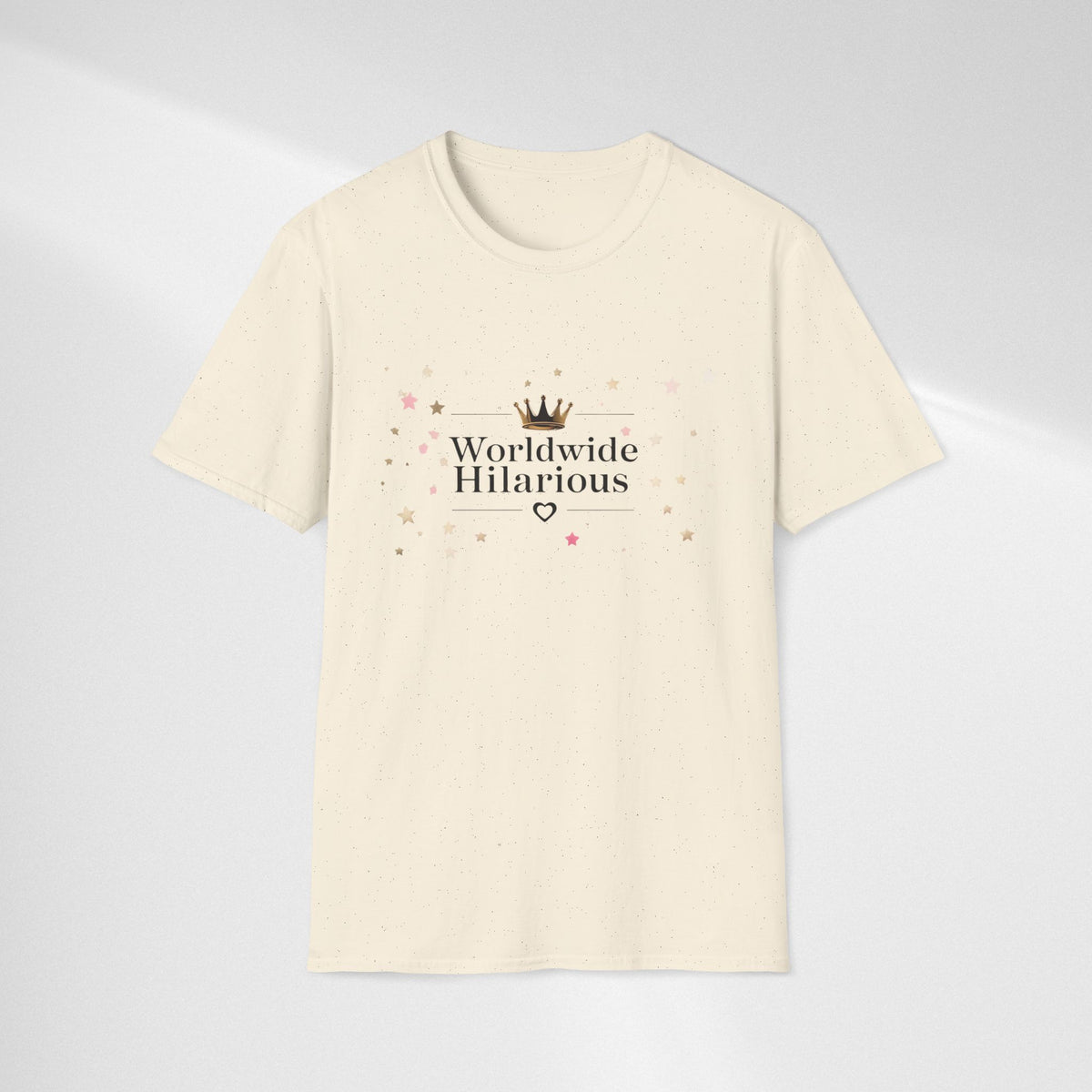Worldwide Hilarious T-Shirt — Cute Crown & Star Graphic