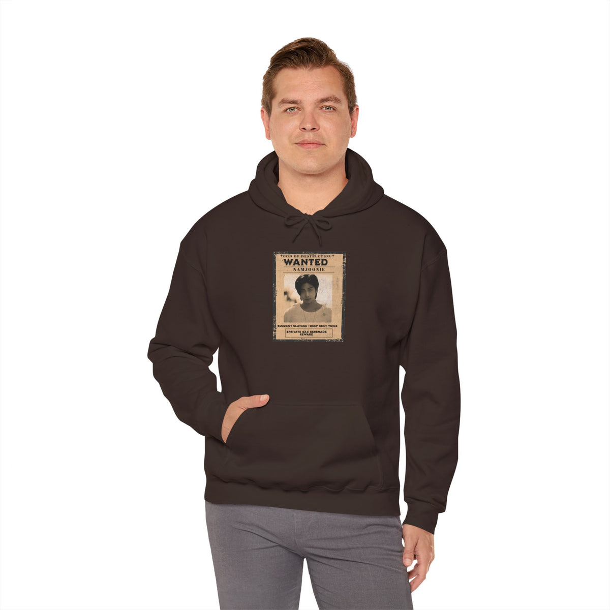 Wanted Namjoon Poster Hoodie — Vintage Photograph Graphic Sweatshirt