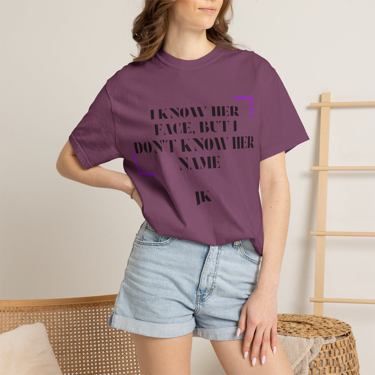 T-Shirt — “I Know Her Face, But I Don’t Know Her Name” Graphic Tee