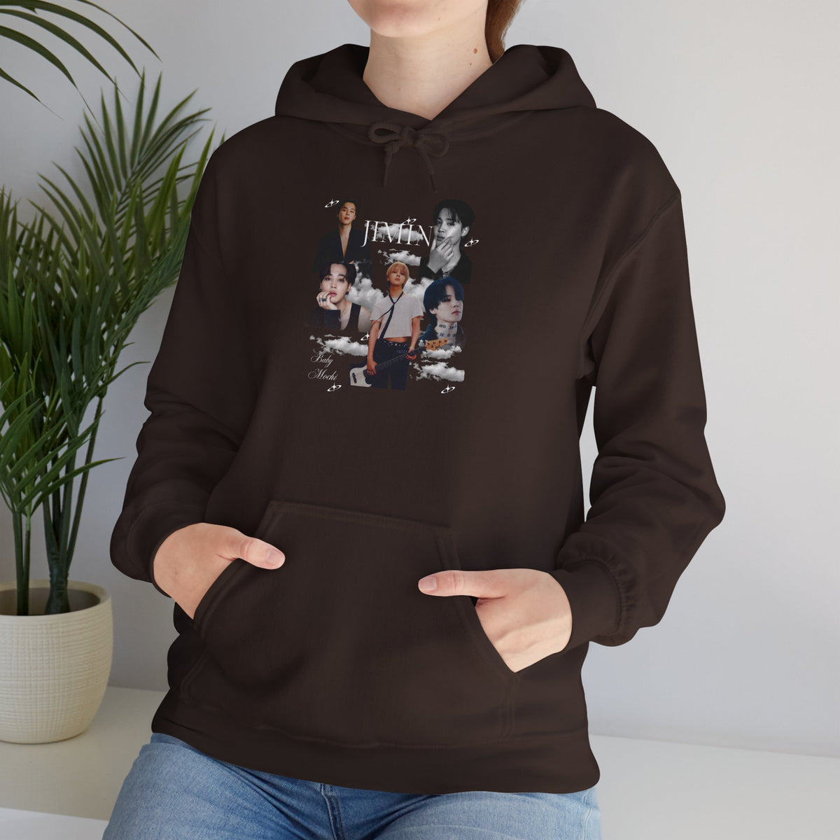 Jimin Band Photo Collage Hoodie — Vintage Rock Portrait Pullover
