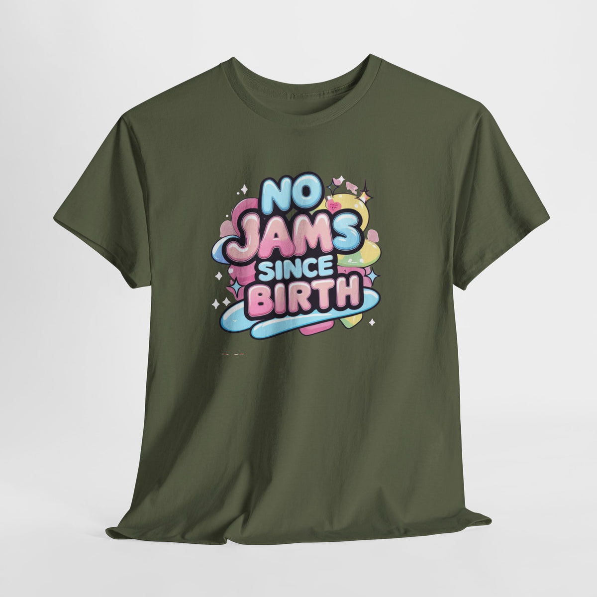 No Jams Since Birth T-Shirt — Cute Pastel Graphic Tee