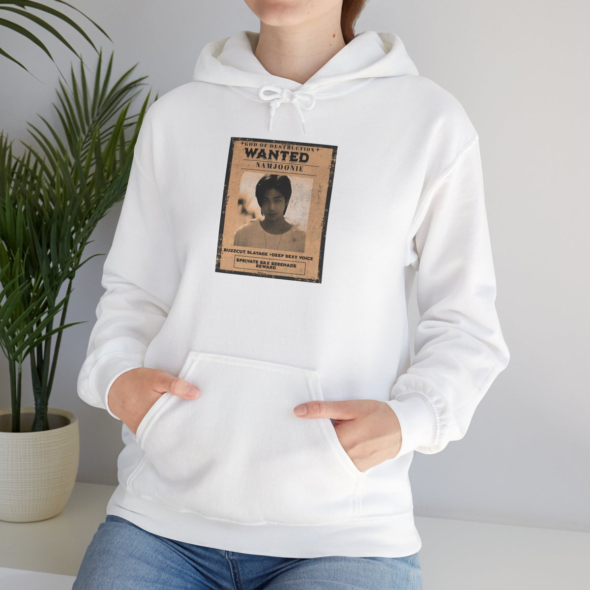 Wanted Namjoon Poster Hoodie — Vintage Photograph Graphic Sweatshirt
