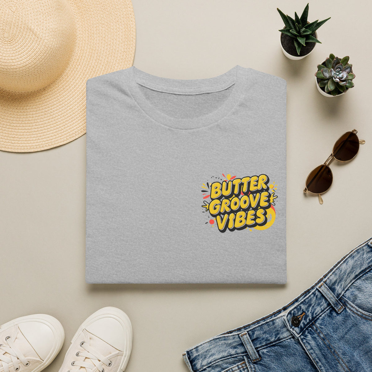 T-Shirt — "Butter Groove Vibes" Retro Graphic Tee