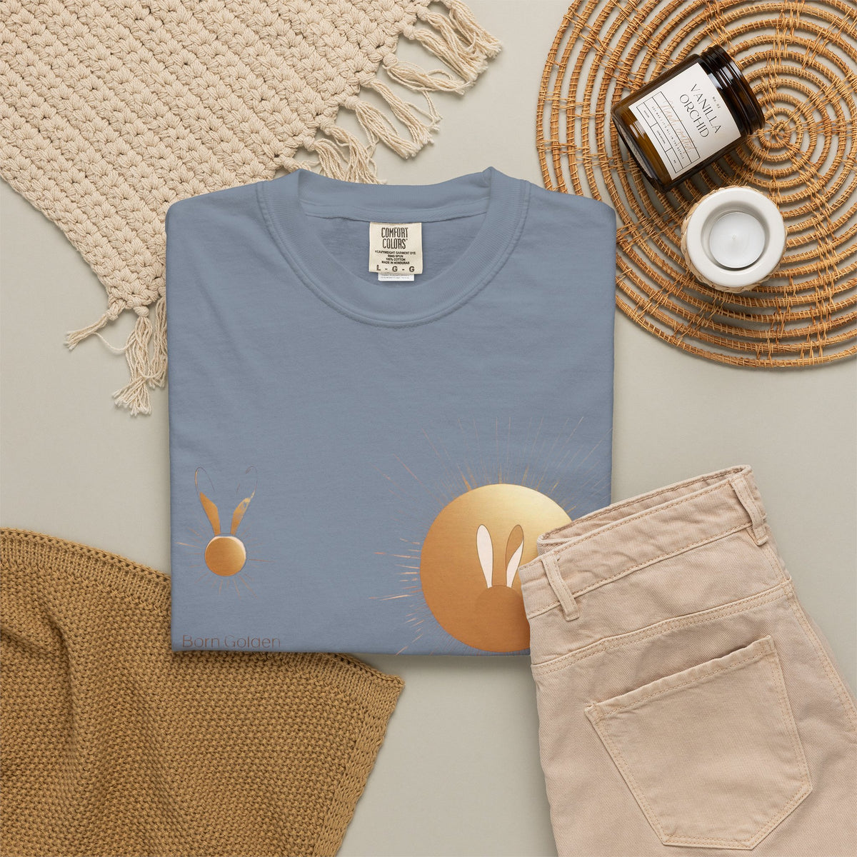 JK Gold Bunny Minimalist T-Shirt