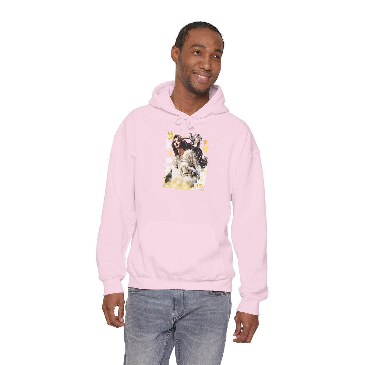 Jimin 95 Hoodie — K-Pop Fan Pullover with Photo Collage Front & Graphic Back