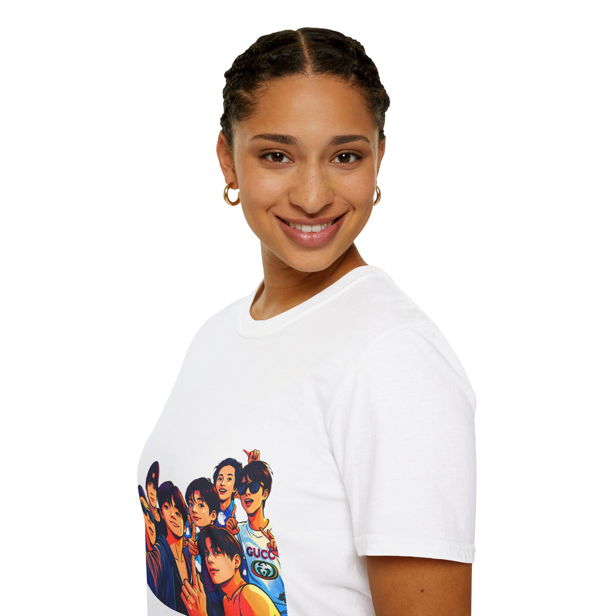 BTS K-Pop Group Photo T-Shirt — Colorful Band Portrait Tee