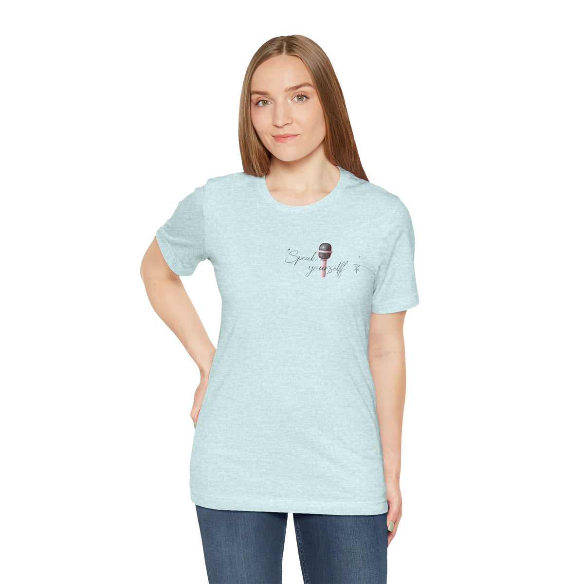 Microphone Graphic Tee — "Speak Your Truth" Short Sleeve T-Shirt