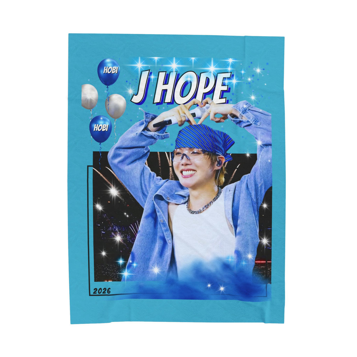 J-Hope Velveteen Plush Blanket - K-Pop Fan Throw