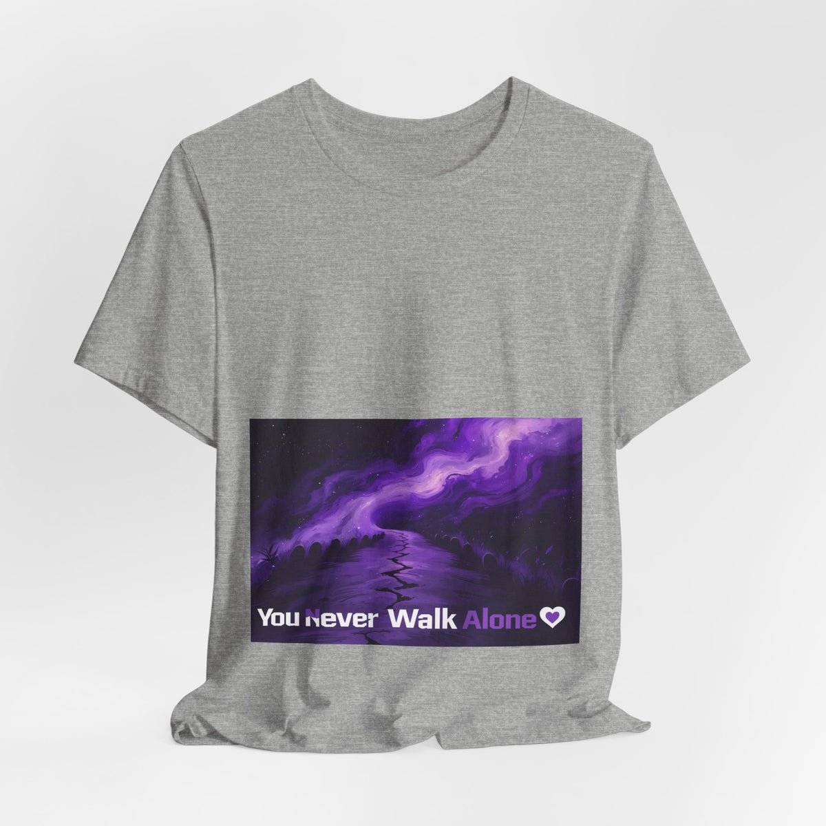You Never Walk Alone Tee — Purple Nebula Graphic T-Shirt