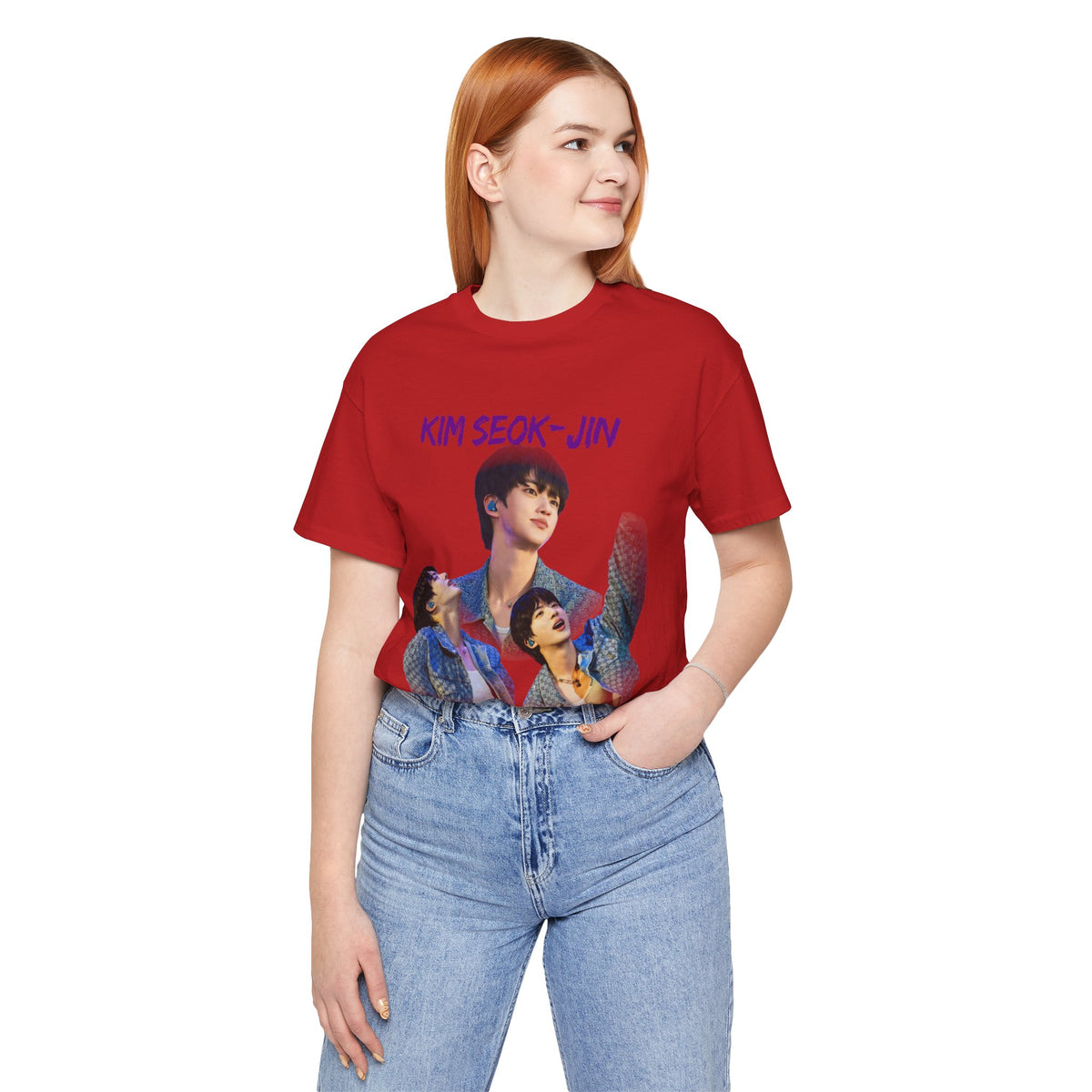 Jin (Kim Seok-jin) Fan Tee — K‑Pop BTS Portrait Graphic T‑Shirt