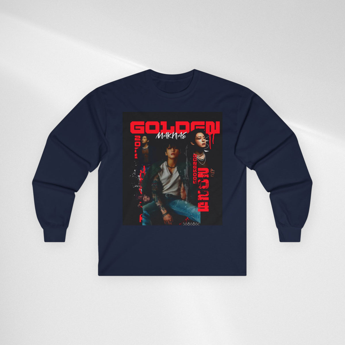 JK Golden Era Long Sleeve Tee — Retro Duo Portrait Graphic