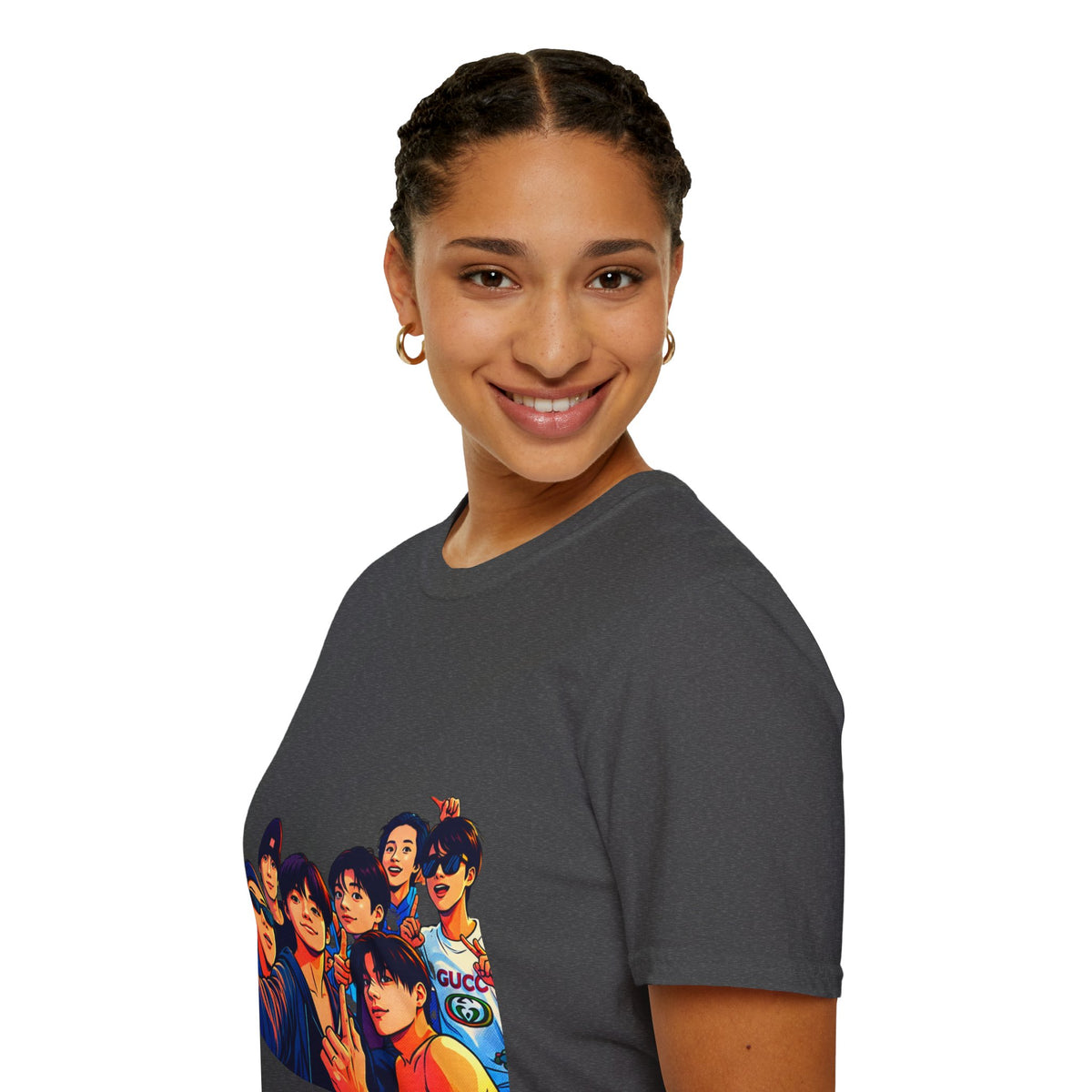 BTS K-Pop Group Photo T-Shirt — Colorful Band Portrait Tee