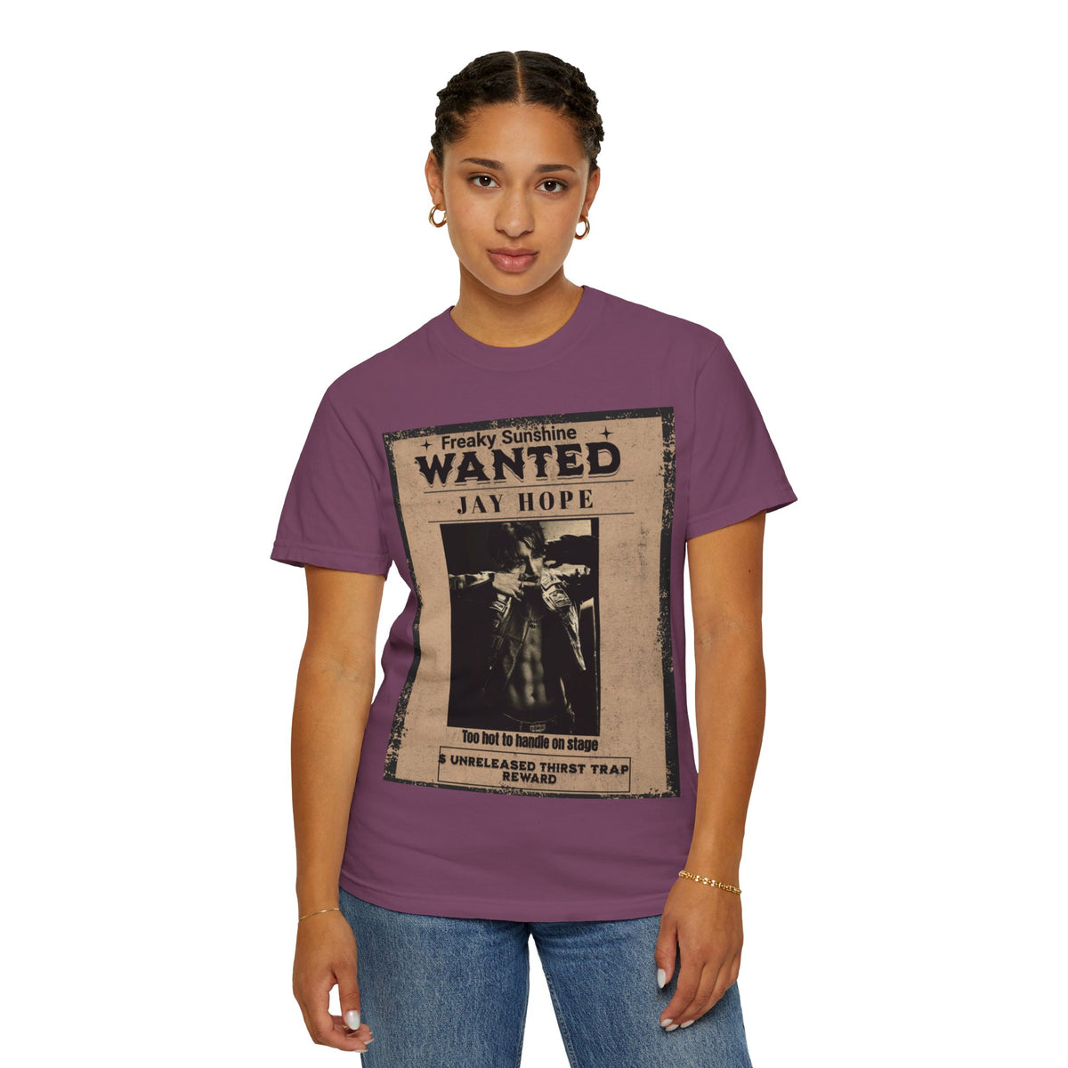 Wanted Poster Graphic T-Shirt — "Freaky Sunshine: Jay Hope" Vintage Style