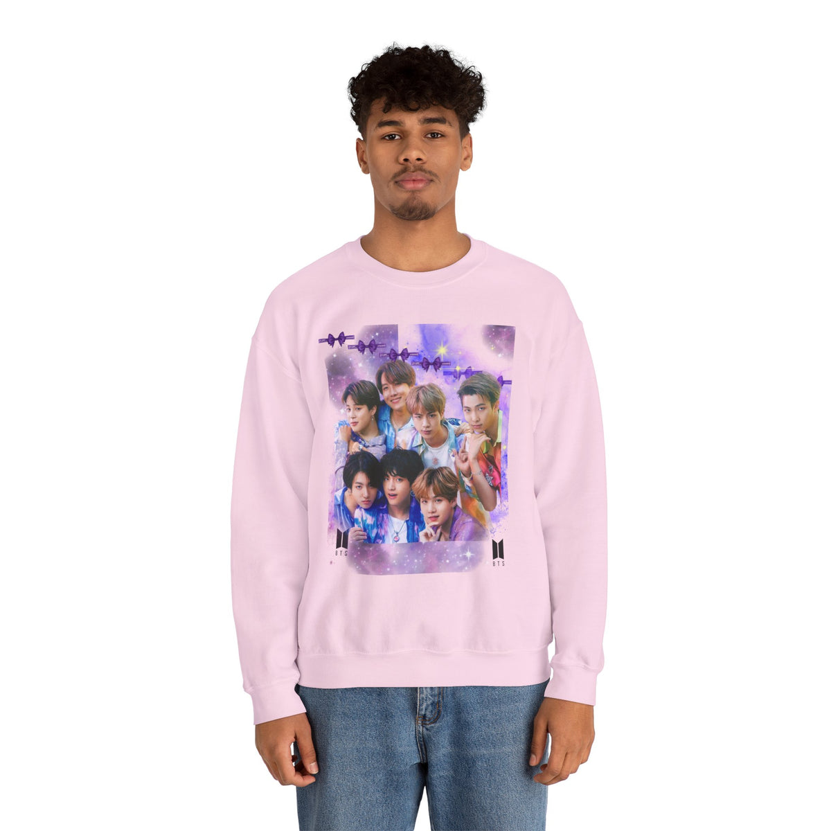 BTS Group Photo Crewneck Sweatshirt — Purple Star Aesthetic
