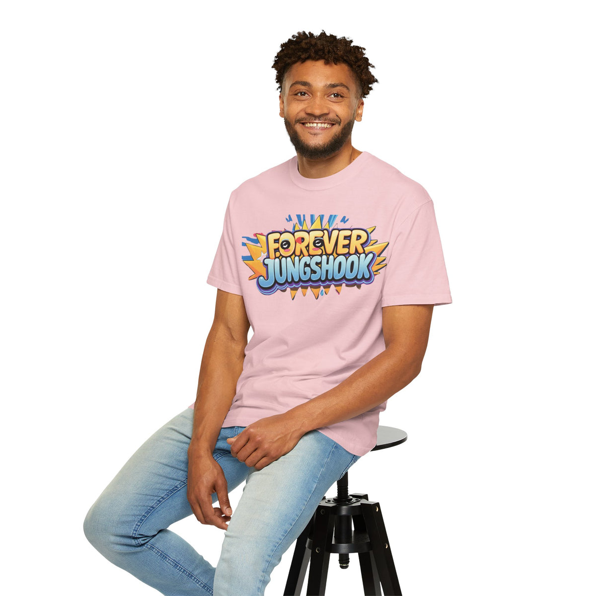 Forever Jungshook T-Shirt — Colorful Fan Graphic Tee