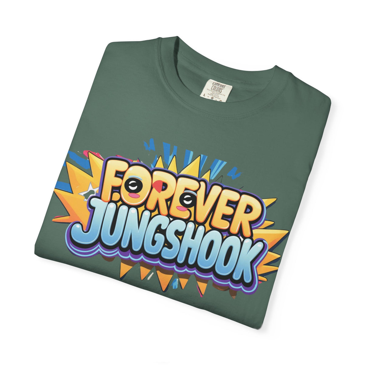 Forever Jungshook T-Shirt — Colorful Fan Graphic Tee