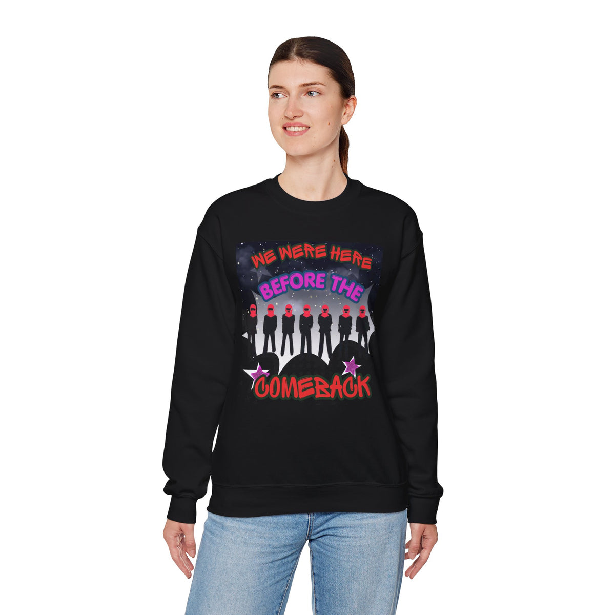 Crewneck Sweatshirt — BTS  the Comeback” Retro Pop Graphic