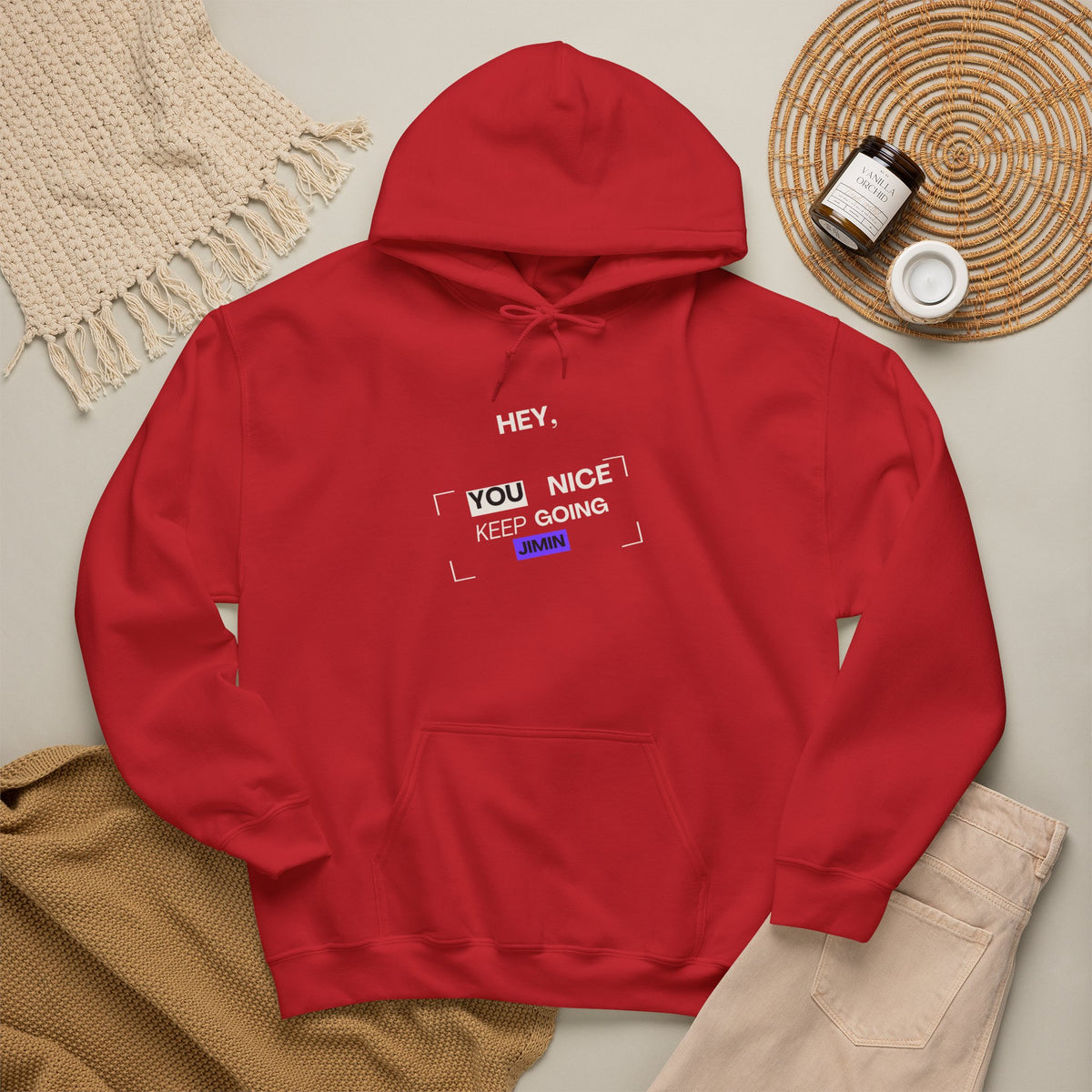 Hey, You Nice — Motivational Graphic Hoodie