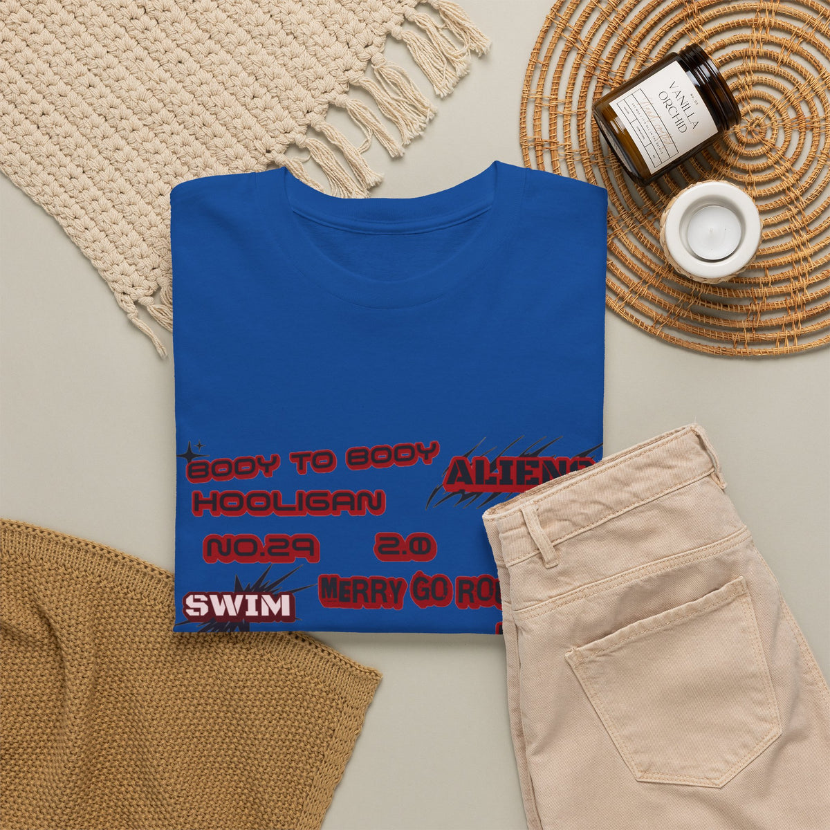 BTS ARIRANG Graphic Tee — Distorted Red Text Band Shirt