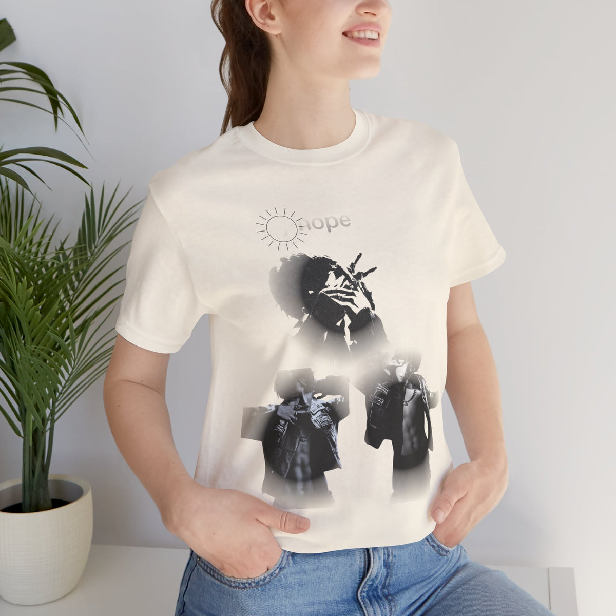 J HOPE T-Shirt — Grunge Black & White Band Photo Tee (Hope)