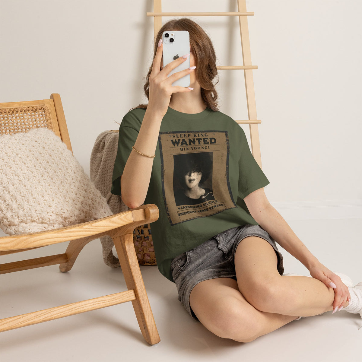 Suga Wanted Poster T-Shirt — "Sleep King Wanted" Vintage Horror Graphic Tee