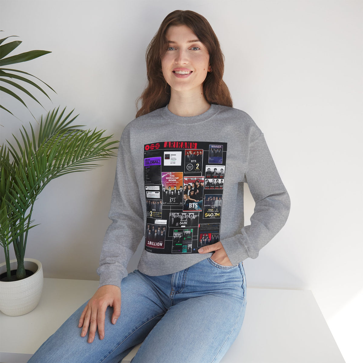 Collage Graphic Sweatshirt — BTS Moments Photo Montage Crewneck