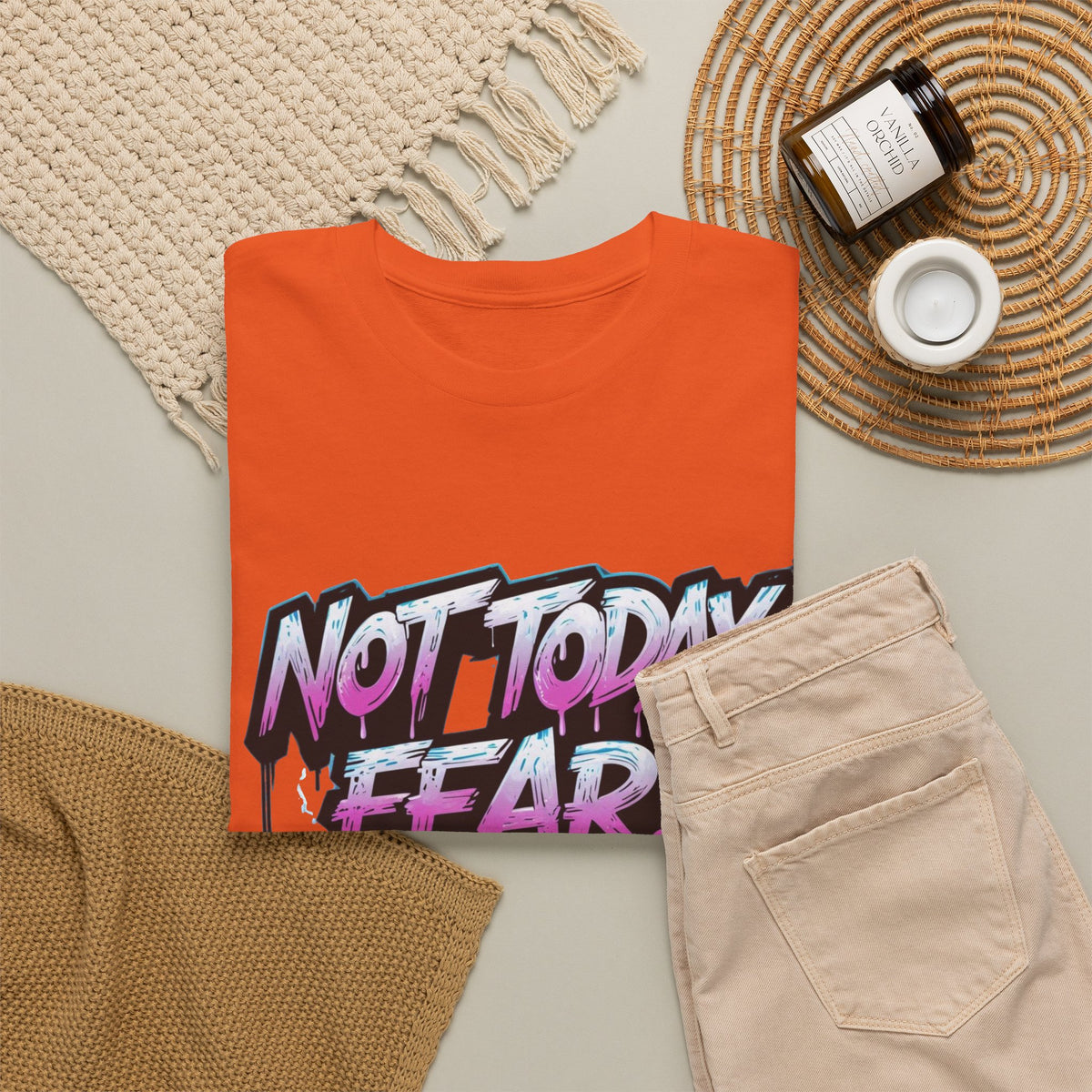 Not Today Fear! Graphic Tee — BTS  Motivational Streetwear