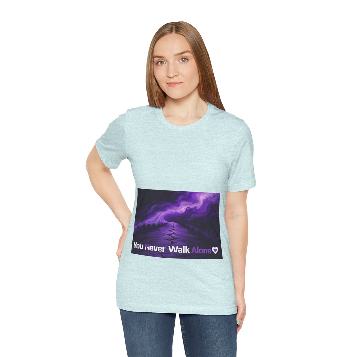 You Never Walk Alone Tee — Purple Nebula Graphic T-Shirt