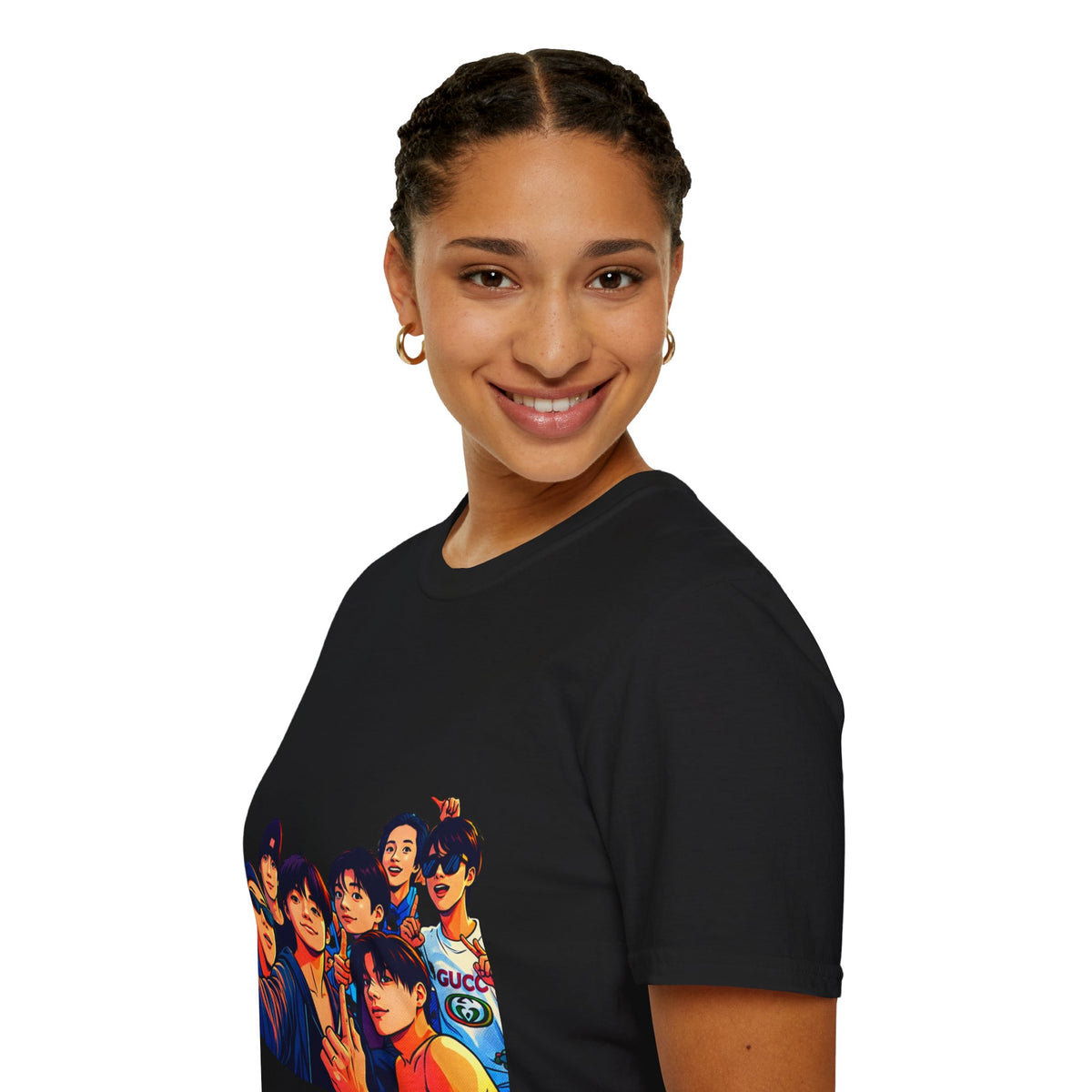 BTS K-Pop Group Photo T-Shirt — Colorful Band Portrait Tee