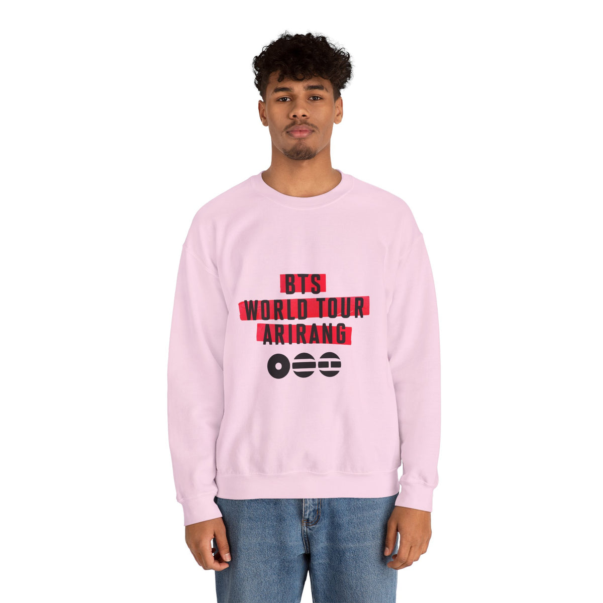 BTS ARMY Crewneck Sweatshirt — “BTS World Tour Arirang” Front & “Army Forever Bangtan Forever” Back