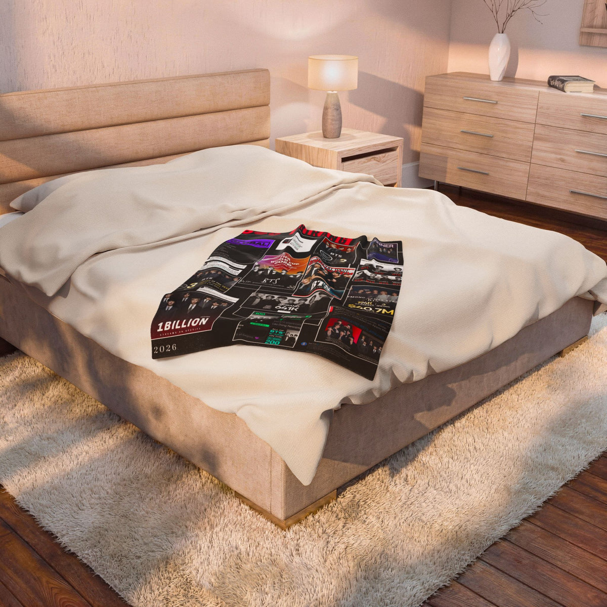 Plush Blanket — BTS Collage Velveteen Throw