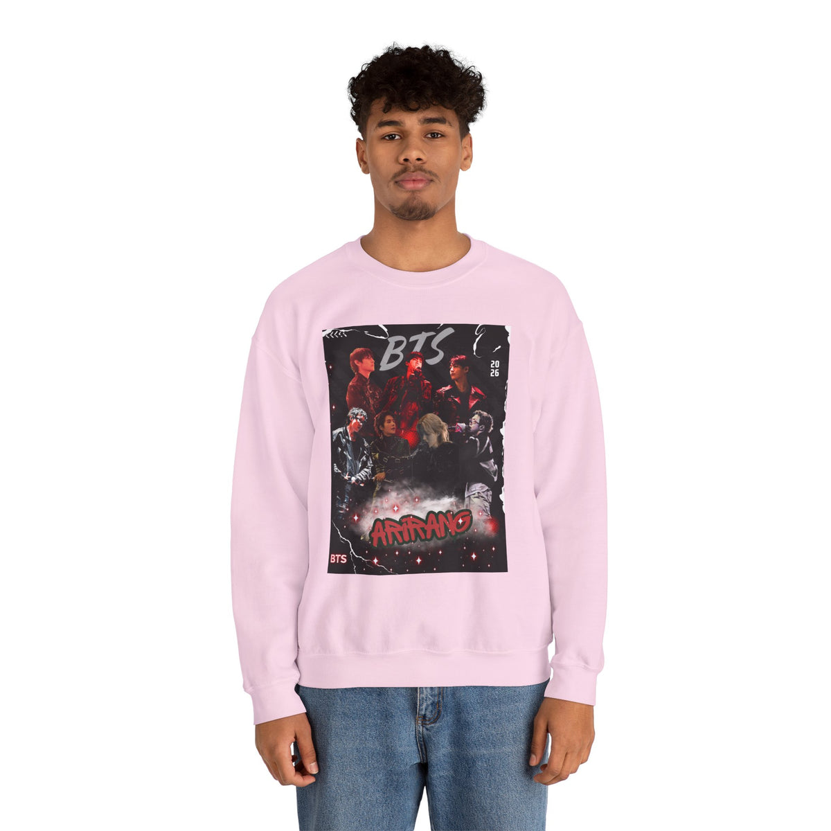 K-Pop Graphic Crewneck Sweatshirt — BTS Aesthetic Fan Design