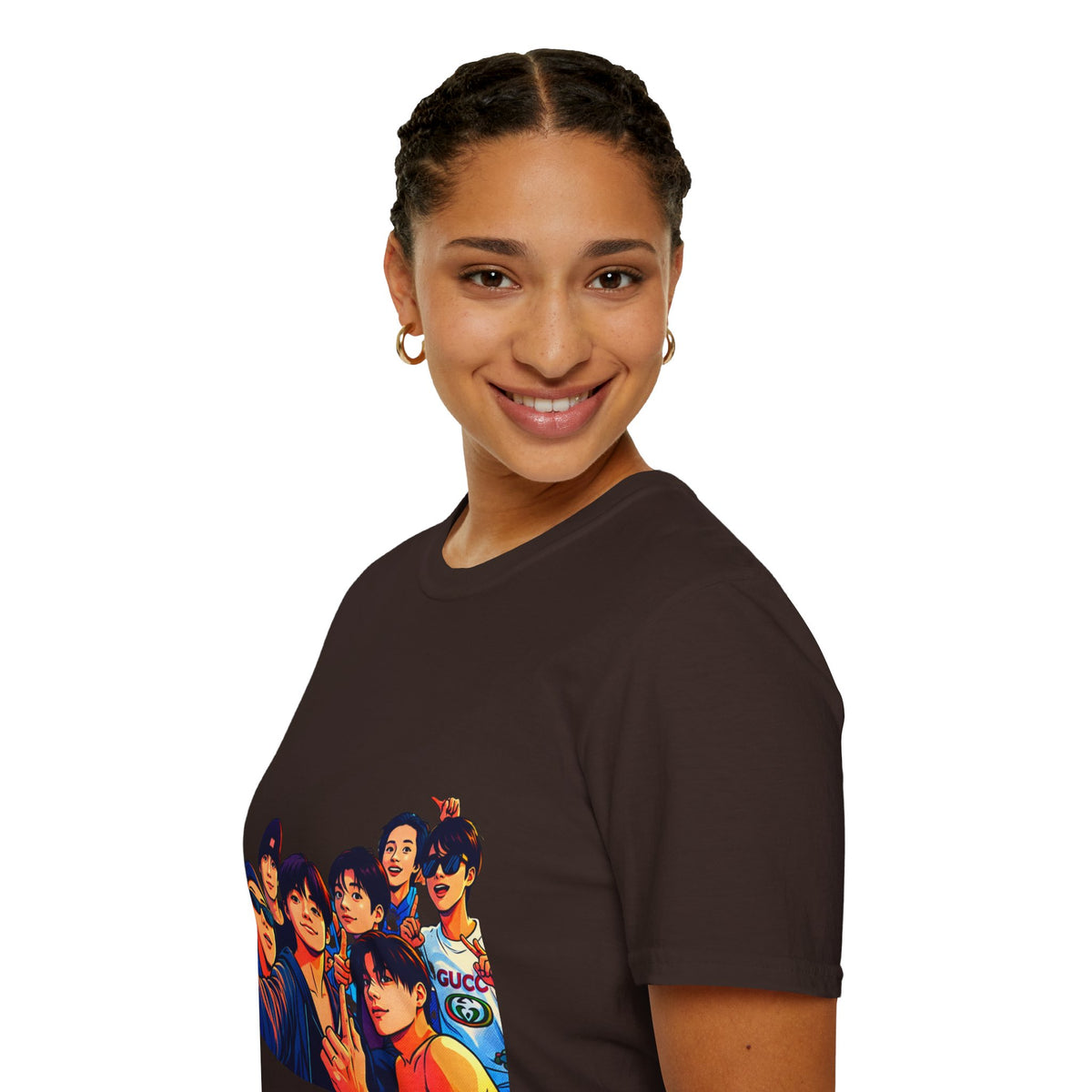 BTS K-Pop Group Photo T-Shirt — Colorful Band Portrait Tee