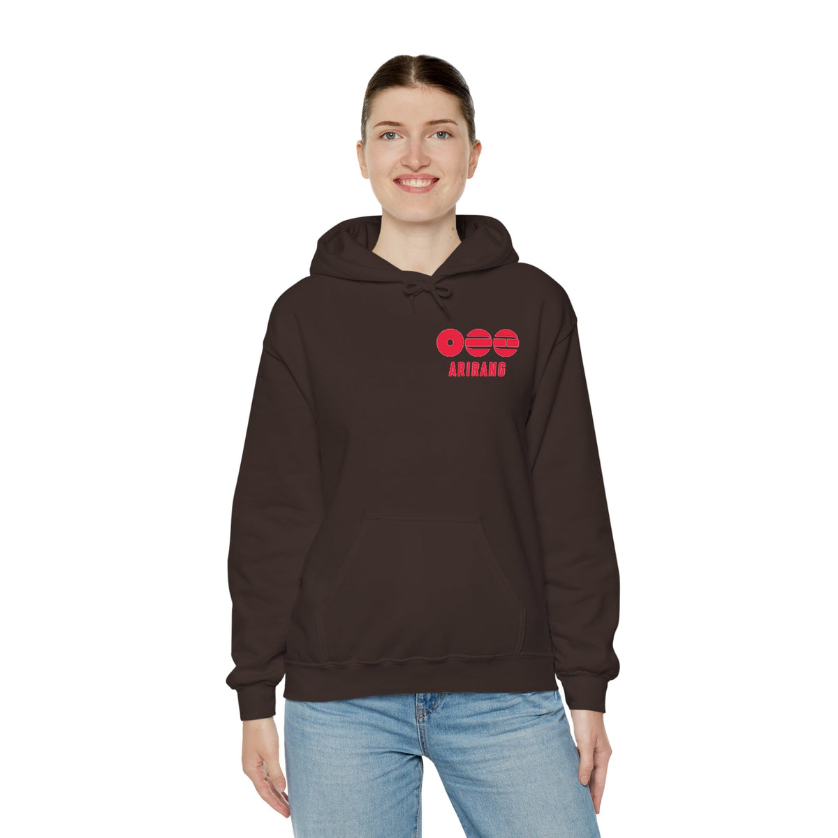 Arirang Logo Hoodie — Minimal BTS Inspired White Pullover