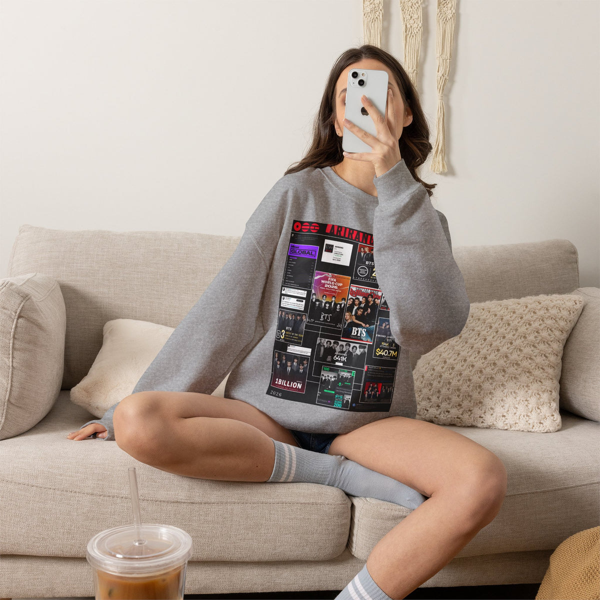 Collage Graphic Sweatshirt — BTS Moments Photo Montage Crewneck