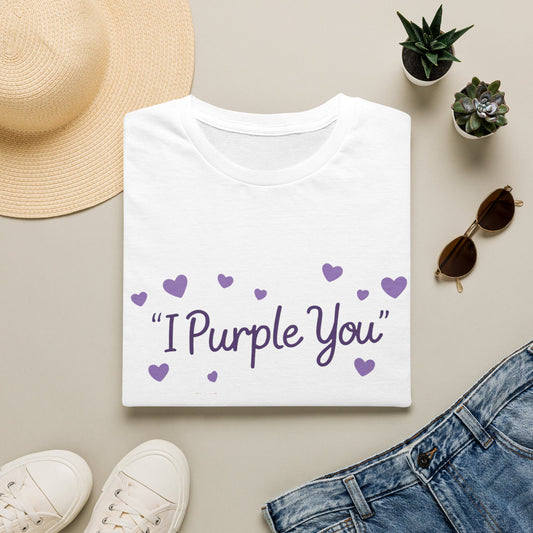 I Purple You T-Shirt — Cute Purple Hearts Graphic Tee