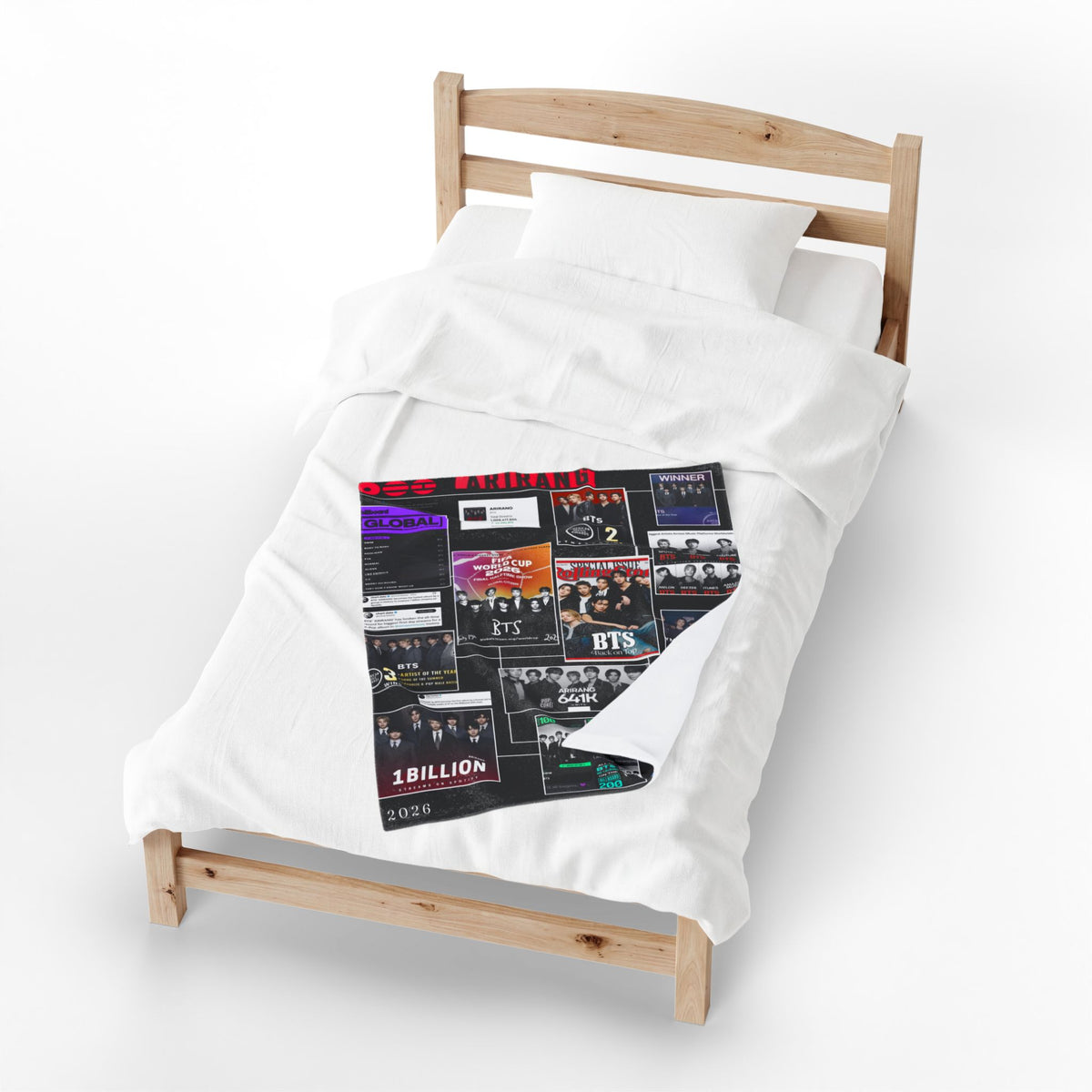 Plush Blanket — BTS Collage Velveteen Throw