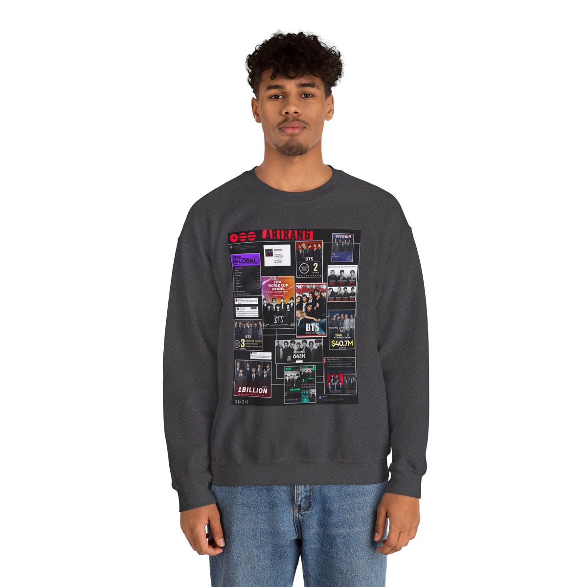Collage Graphic Sweatshirt — BTS Moments Photo Montage Crewneck