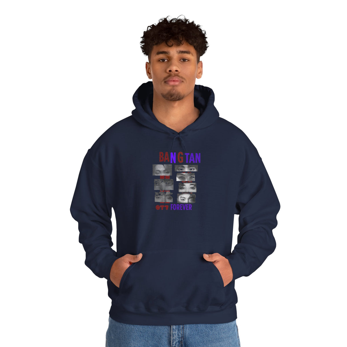 Bangtan Photocollage Hoodie — BTS Eyes Forever Fan Sweatshirt