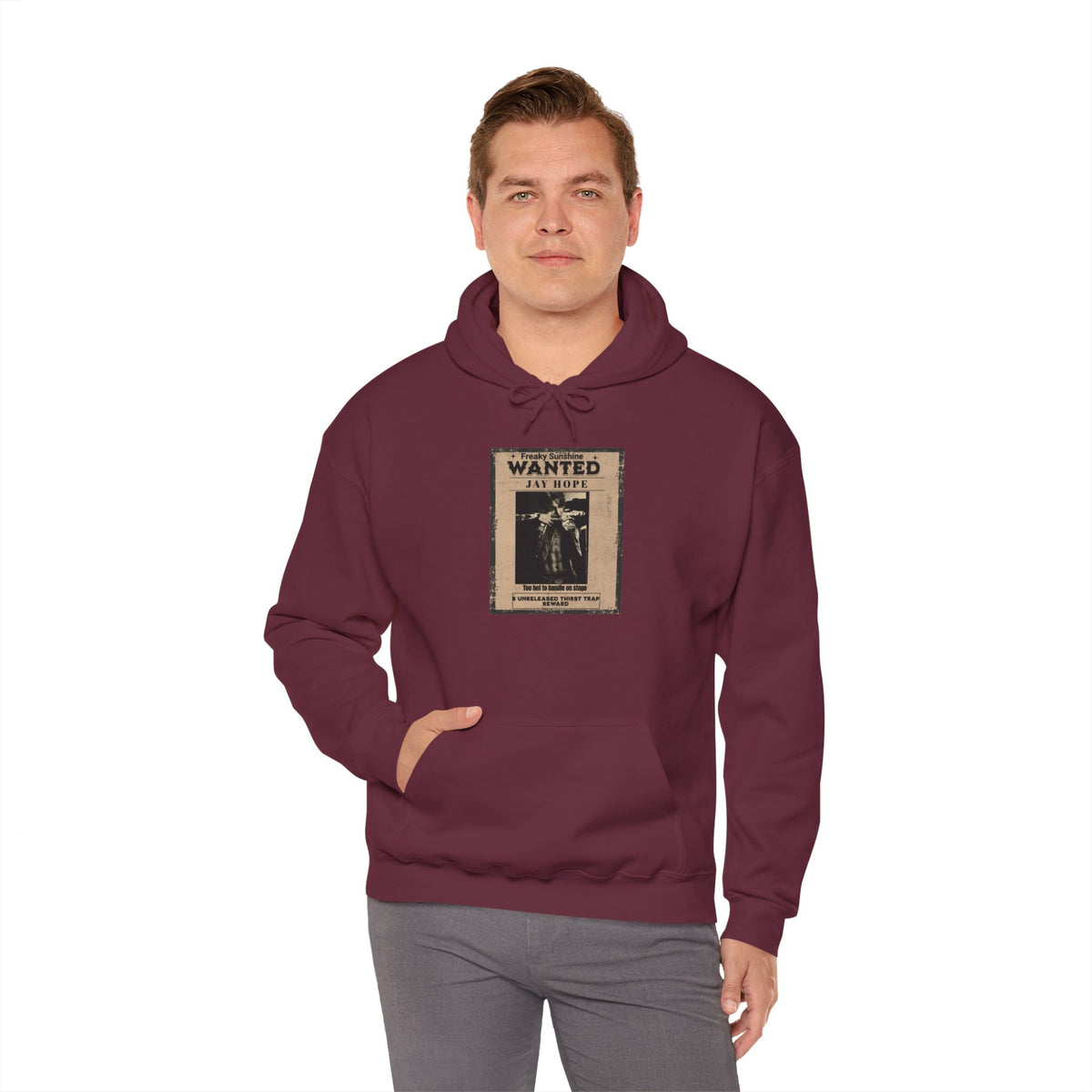 Wanted Poster Hoodie - Vintage 'WANTED: Jay Hope' Graphic Sweatshirt