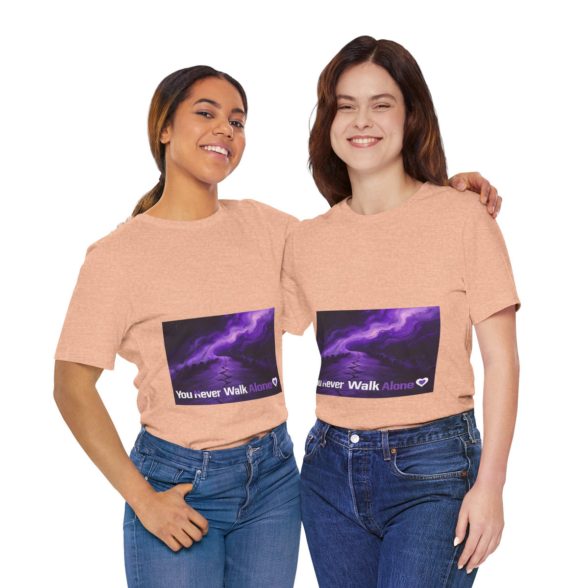 You Never Walk Alone Tee — Purple Nebula Graphic T-Shirt