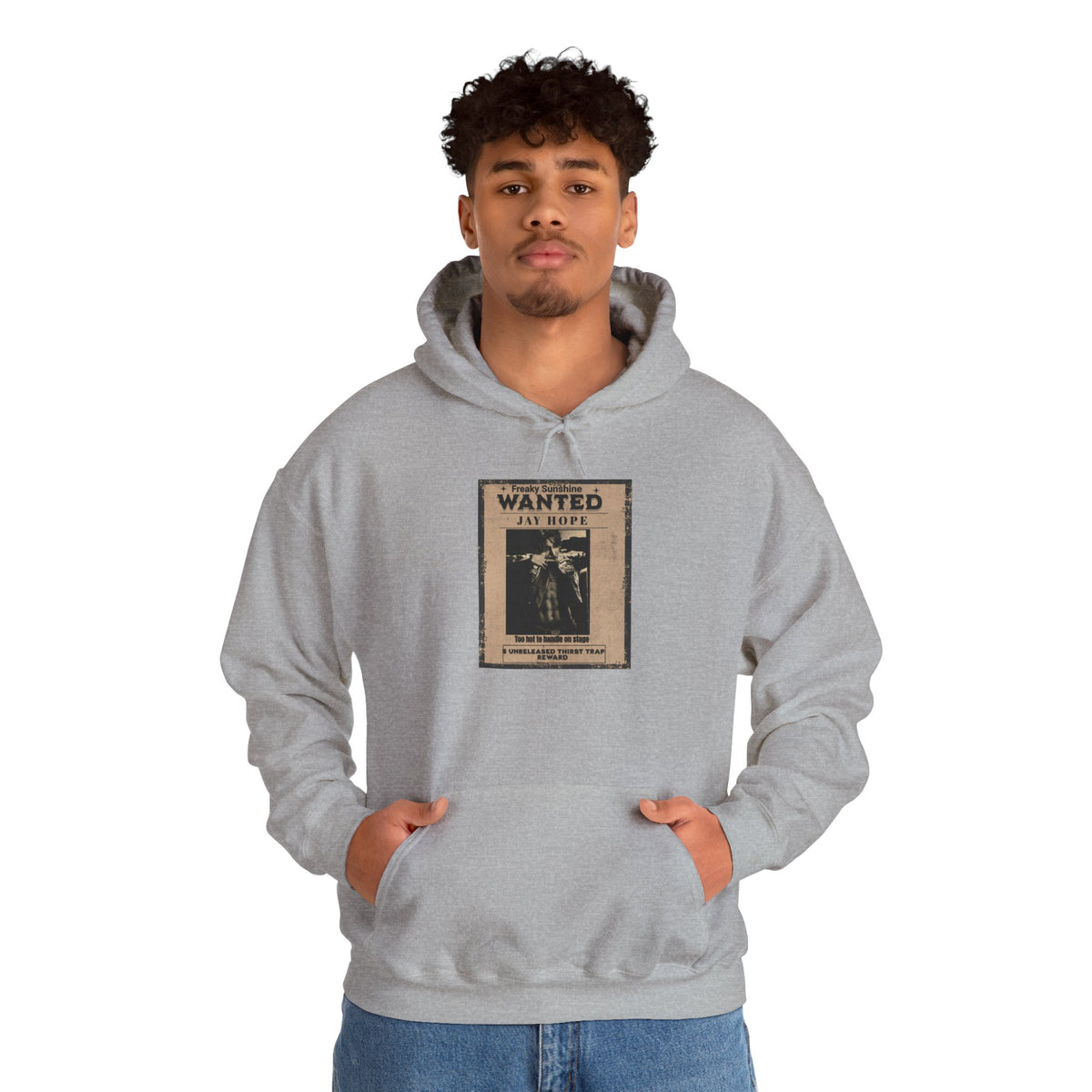 Wanted Poster Hoodie - Vintage 'WANTED: Jay Hope' Graphic Sweatshirt