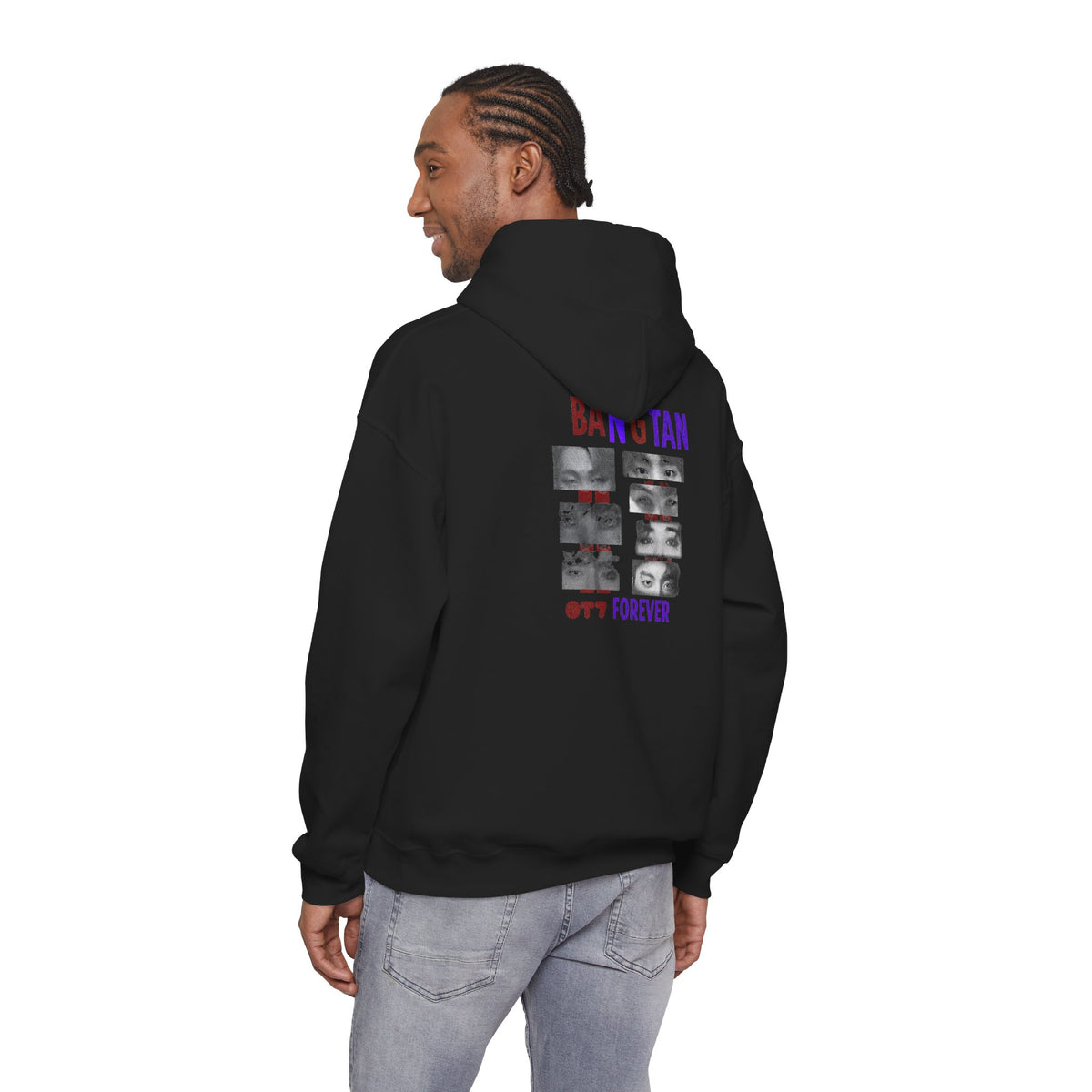 Bangtan Photocollage Hoodie — BTS Eyes Forever Fan Sweatshirt