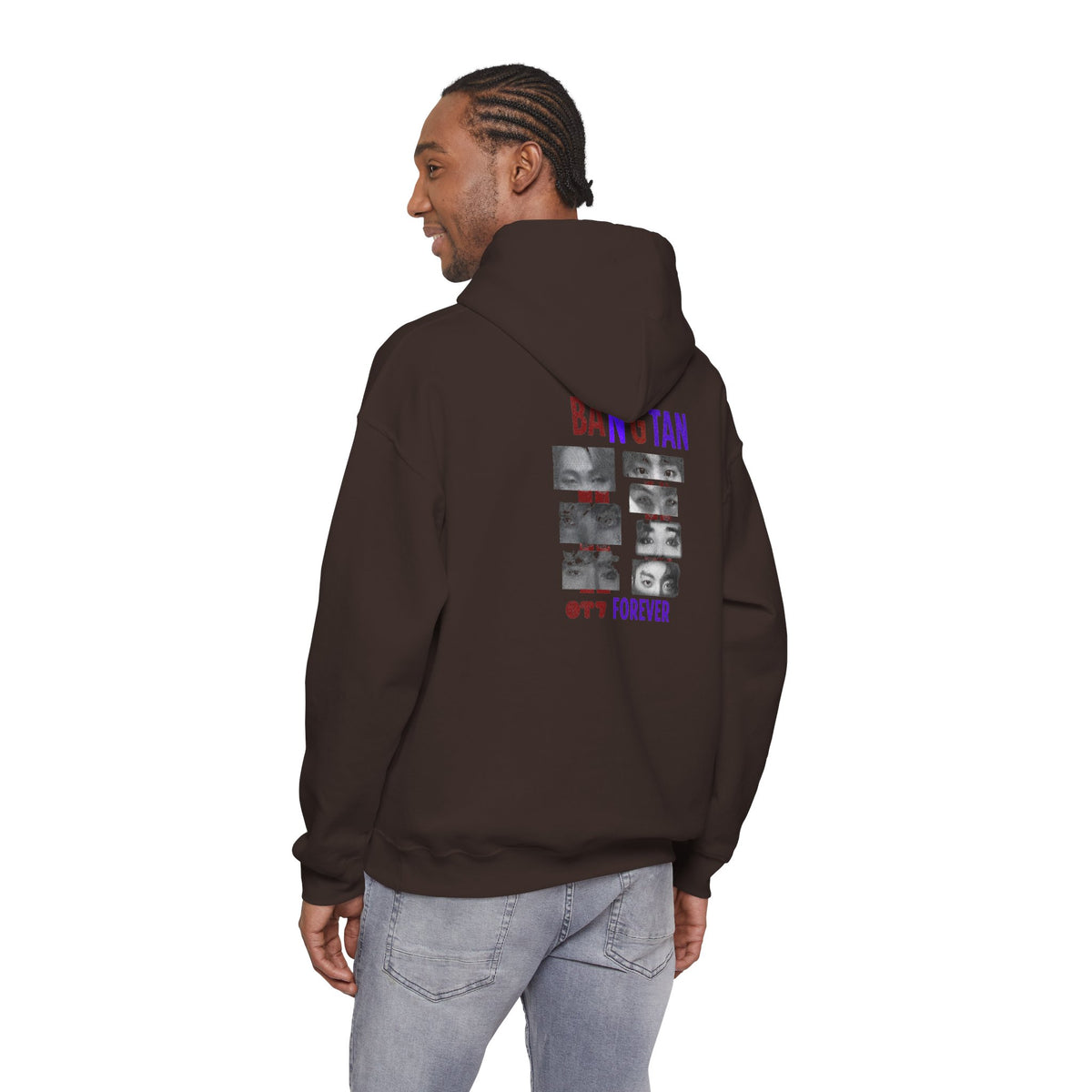 Bangtan Photocollage Hoodie — BTS Eyes Forever Fan Sweatshirt