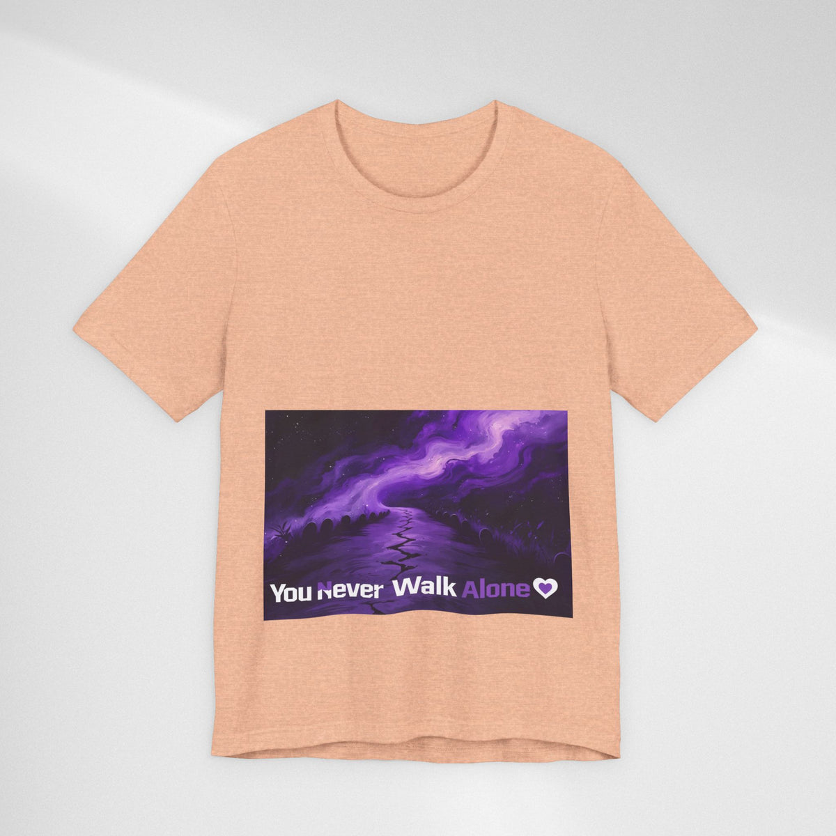 You Never Walk Alone Tee — Purple Nebula Graphic T-Shirt